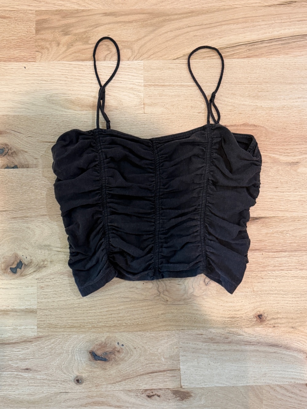 Women's Black Ruched Top